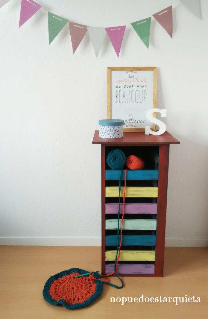 Mueble cajonera recuperado con chalk paint, Americana decor. Pintura a la tiza. Diy.