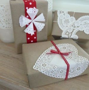 Packaging de Navidad con blondas
