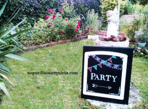 Blackboard party. Pintura pizarra diy.