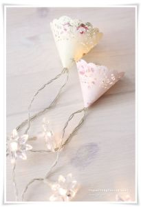 doilies paper, Navidad, luces