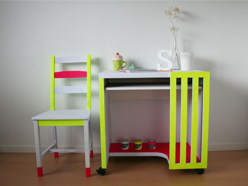 Cómo pintar muebles. Muebles fluor