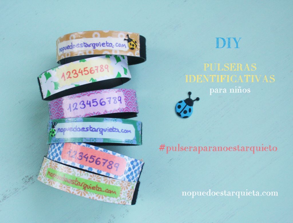 Pulseras identificativas para niños hechas en casa