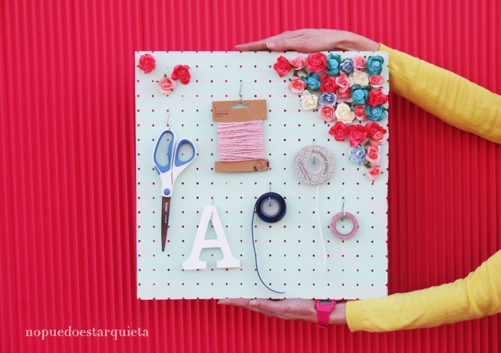 Organizador para materiales de manualidades reciclando