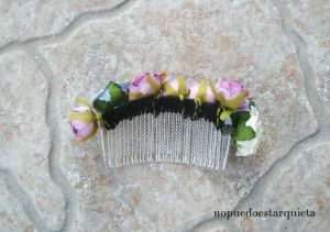 Peineta de flores DIY