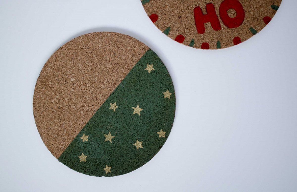 salvamanteles navideños con corcho